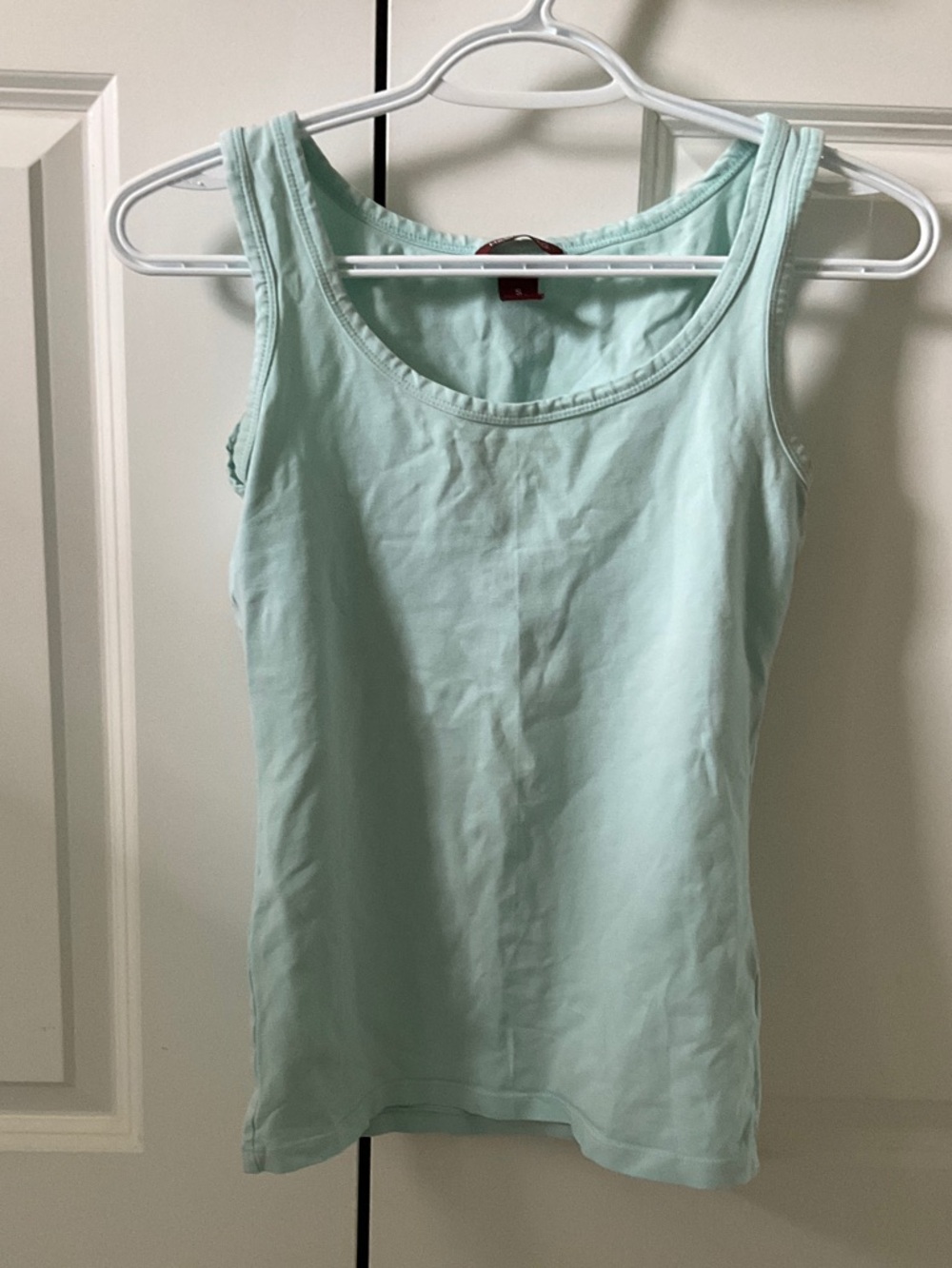 L.O.G.G. By H&M Mint Blue/Light Blue Scoop Neck Tank Top - Small